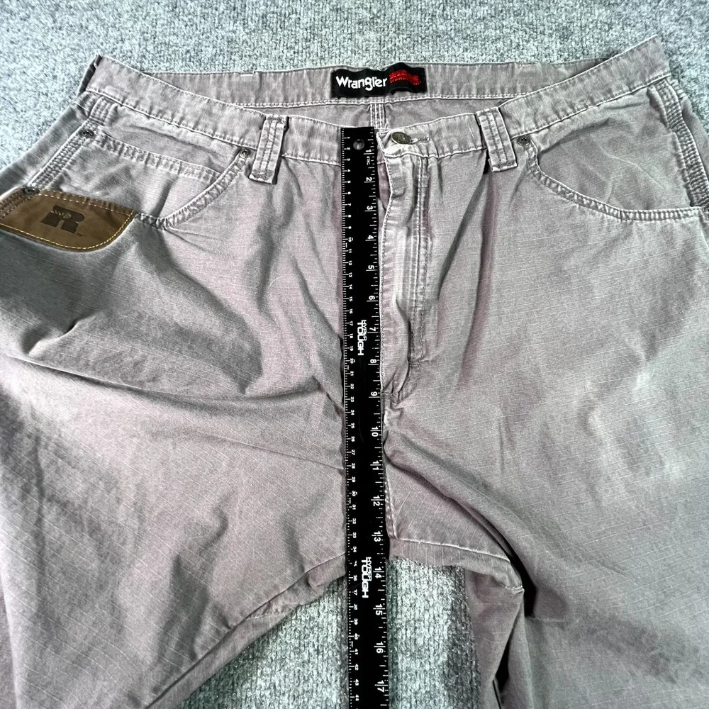 Wrangler Riggs Workwear Technician Pants Men 40x32 Gray Ripstop Straight Utility